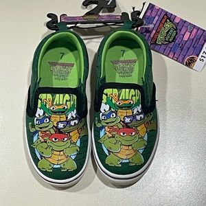 Teenage mutant ninja turtle slide on shoe kids sz 7